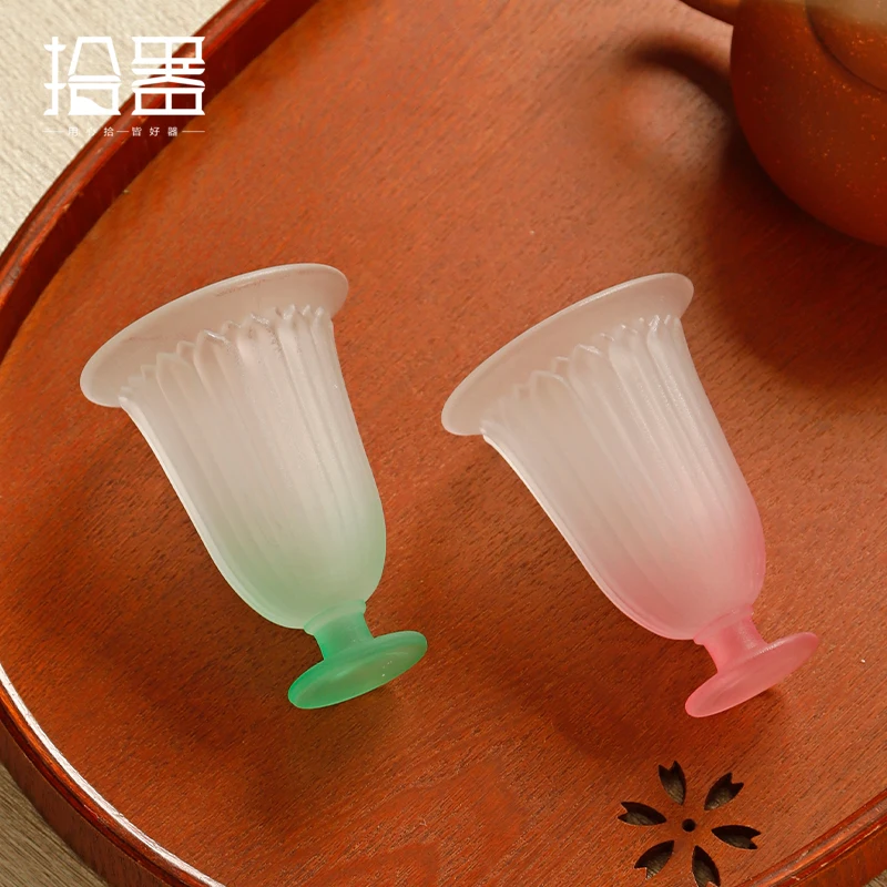 Стеклянная чашка-держатель искусственная прозрачная стеклянная маленькая