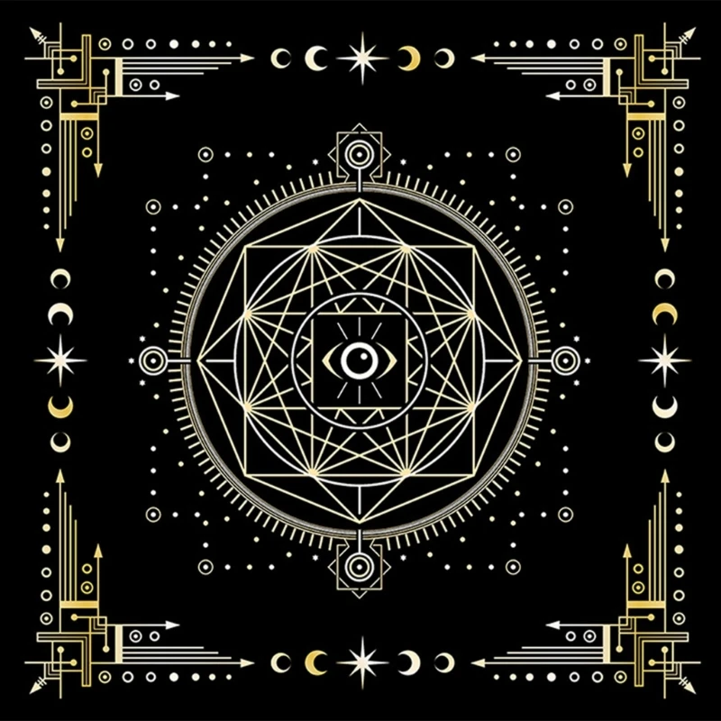

Divinations Cards Table Cloth Tapestry Hexagram Moon-Phases Tarot Card Tablecloth Astrology Tarot Witchcraft Deck Cloth