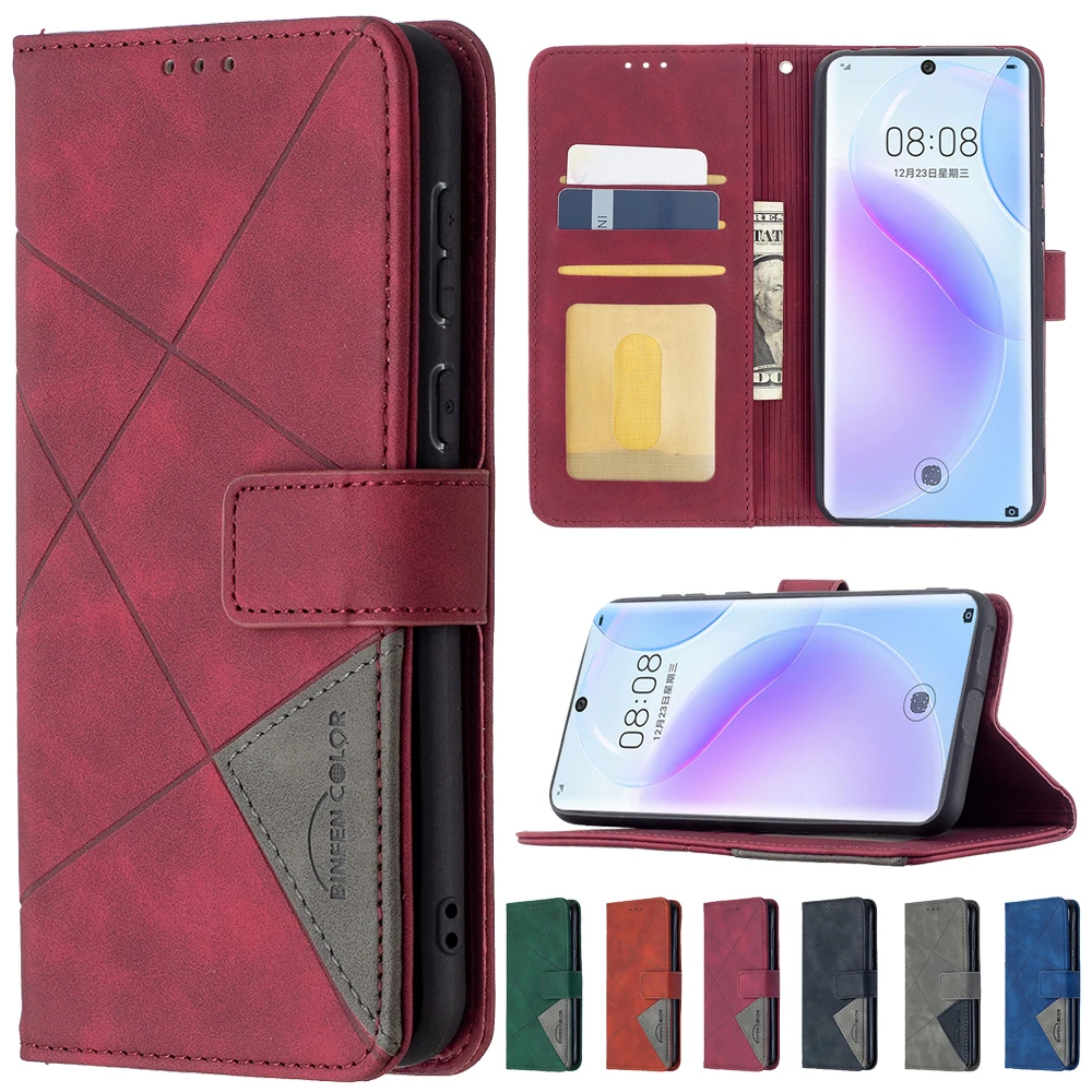 

Leather Case For Huawei P50 P40 Pro P30 Lite P Smart Z Y5 Y6 Y7 Y9 Prime 2019 2020 2021 Honor 9A 9S 9X Lite PU Flip Cover Bags