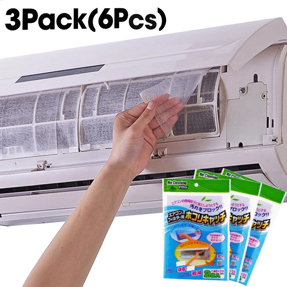 

6PCS Air Conditioner Filter Papers Wind Outlet Dustproof Protection Cover Anti-dust Net Air Purifier Cleaning Dust Filter Covers