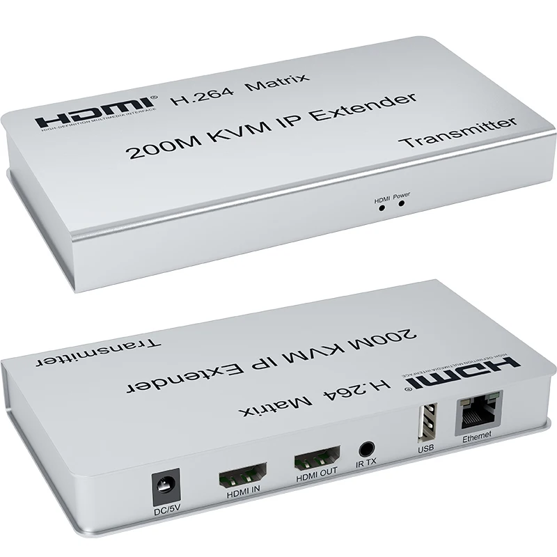 

200 м HDMI квм-удлинитель через IP HDMI матрица USB-удлинитель по Cat5e/6 кабелям Поддержка множества, один на много через сетевой коммутатор