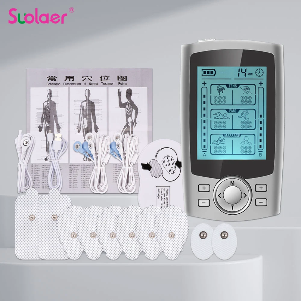 

USB Electric EMS Acupuncture Body Massage 36 Modes Tens Muscle Stimulator Digital Therapy Slimming Machine Electrostimulator