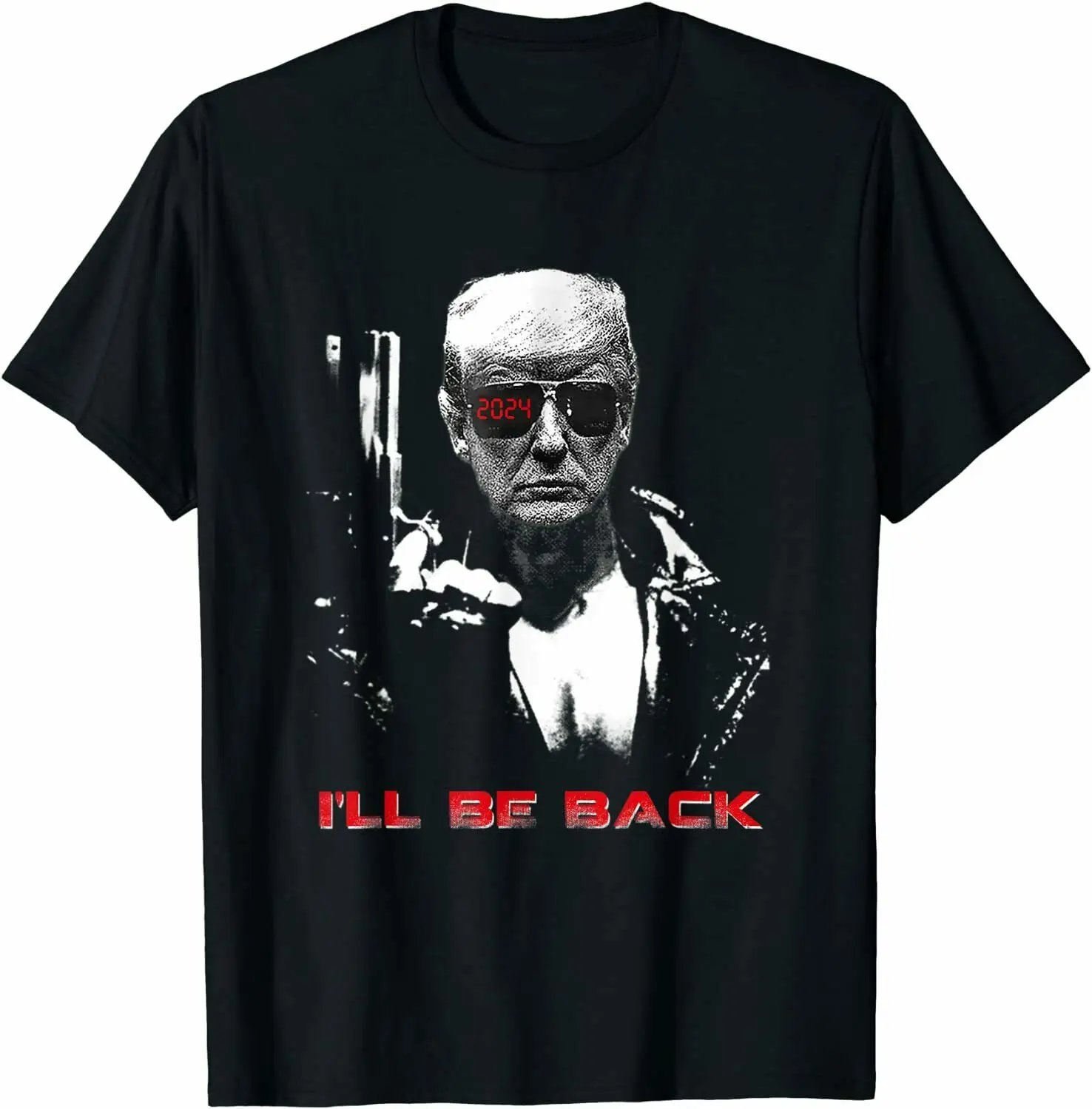 

Funny Trumpinator I'll Be Back Hot Sale Donald Trump Election 2024 T-Shirt. Premium Cotton Short Sleeve O-Neck Mens T Shirt New