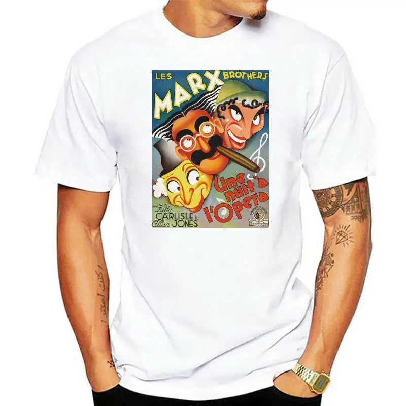 

Marx Brothers - Une Nuit a lOpera Vintage Poster (artist Anonymous) Belgium c. 1935 (Premium T-Shirt)