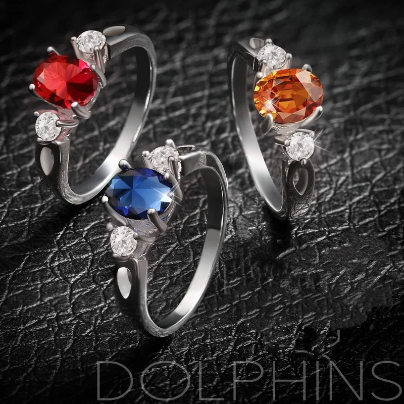 

925 Sterling Silver Fashion Hot Girls Rings Hot Selling Zircon Jewelry Wedding Engagement Party Gift Silver Jewelry Ring