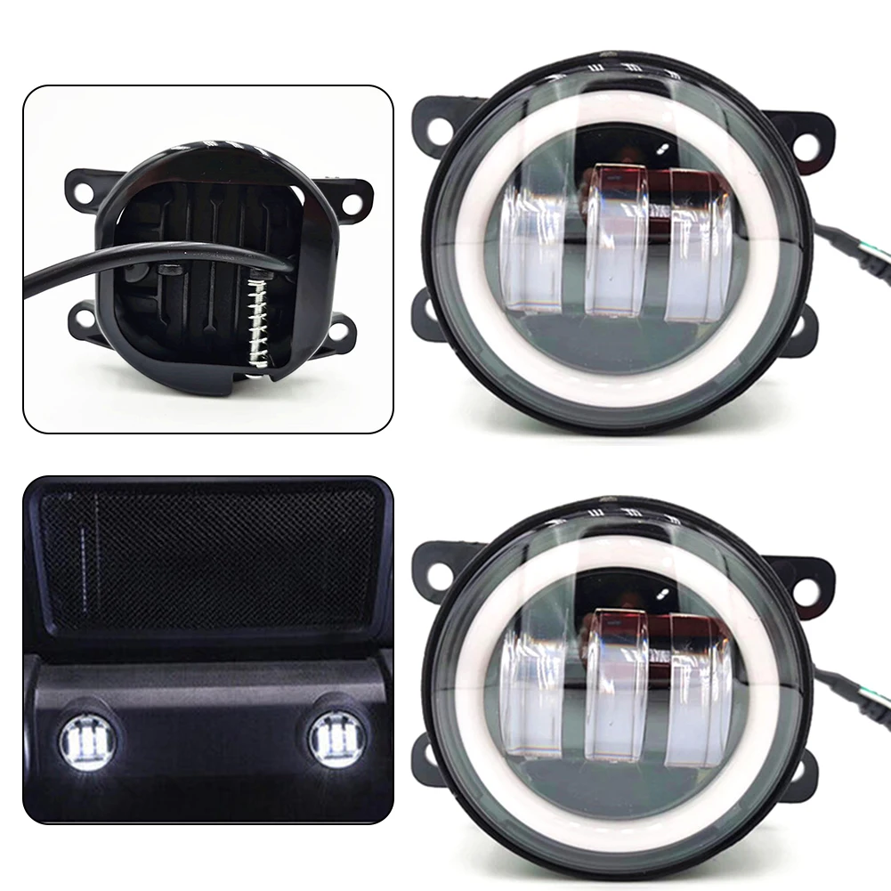 

Car Driving Light LED Headlight 1pc 6000K ABS Angel Eyes For Car SUVs Motorcycles Four Corners Daily Turn Signal