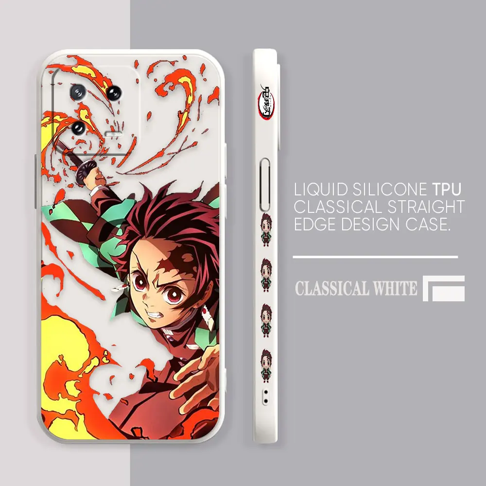 Case For Xiaomi PCOO F3 F4 F5 M3 M4 M5 X3 X4 X5 MIX 3 4 Black Shark 4 5 GT Pro 4G 5G Case Funda Shell Anime Demon Slayer Tanjiro