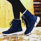 Мужские Водонепроницаемые зимние ботинки, женские зимние ботинки, сохраняющие тепло ботильоны на платформе, зимние ботинки с толстым мехом на каблуке, Botas Mujer унисекс