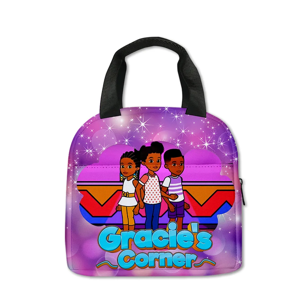 

New Gracies Corner Anime Around Lunch Bag Primary and Secondary School Students Handheld Ice Bag Children's Picnic Bag