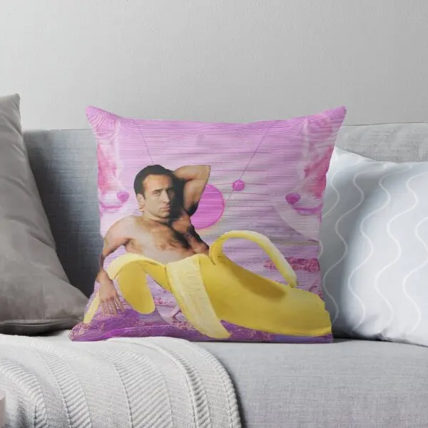 

Nicholas Cage Banana Vaporwave Printing Throw Pillow Cover Waist Bed Anime Cushion Office Home Throw Pillows not include