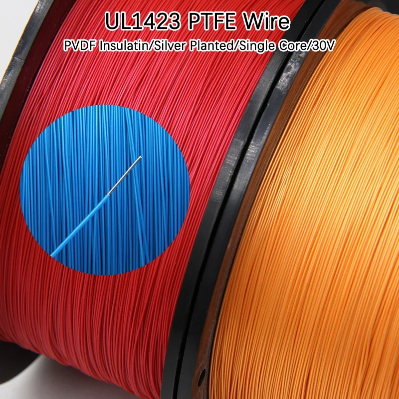 5/10/50 м UL1423 микротонкий провод из ПТФЭ 38/36/34/30/28/26/24AWG высокотемпературный