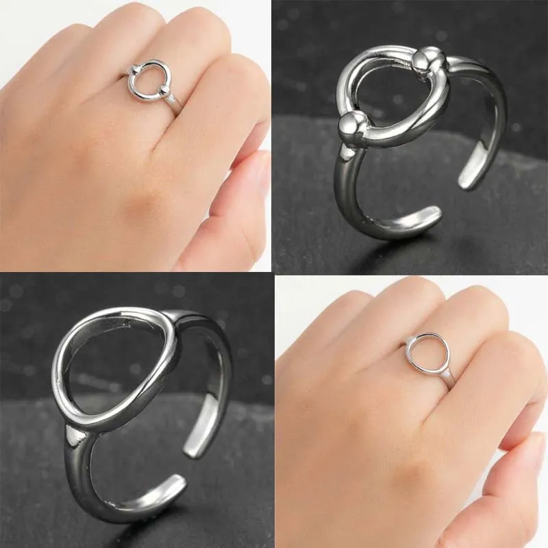 INS минималистичное красивое Позолоченное серебряное кольцо вечности