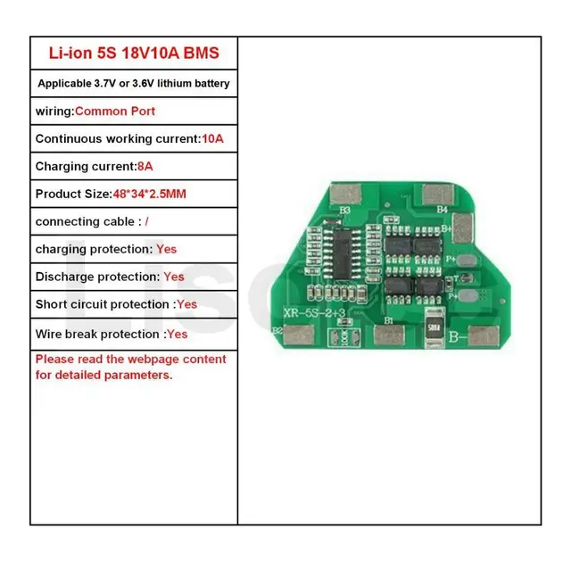 Схема подключения платы bms 5s на 18 вольт