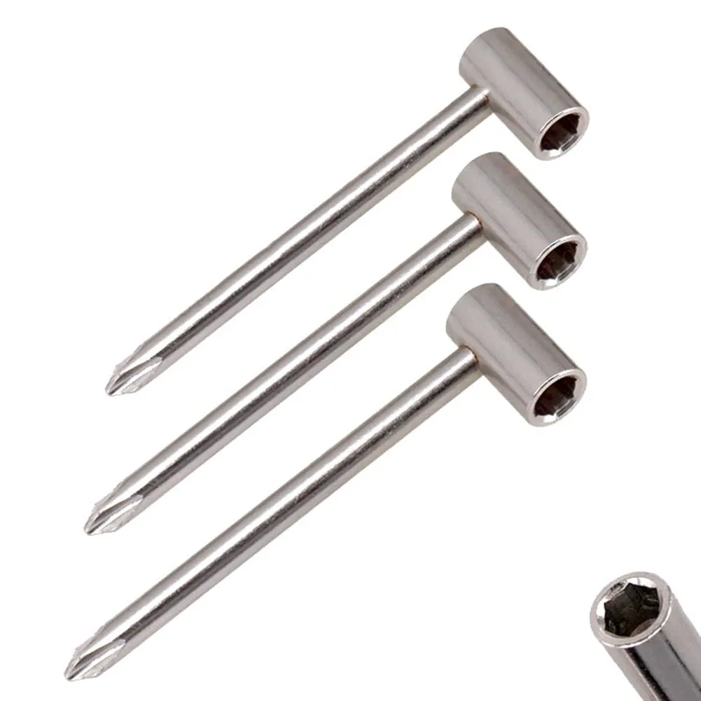 

Durable Rod Wrench Guitar Truss Adjusting Black/Chrome Hex Meta Spanner Truss Rod Wrench 3 PCS 6.35mm 80mm 8mm