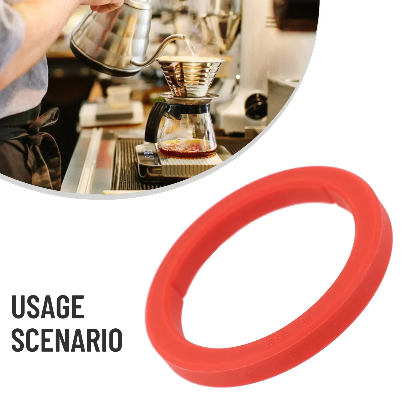 

1 шт. силиконовое кольцо для кофе E61 8 мм ForCafelat E61, силиконовая группа, прокладка головки, уплотнение, кофемашина для эспрессо, 8 мм, детали для кофейных инструментов
