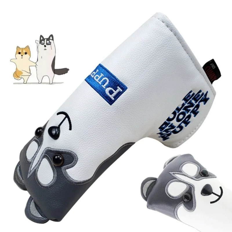 New Golf club Putter Cover with Magnetic Closure PU Leather Lovely Husky Golf Putter Headcover Head Cover Drop Shiping