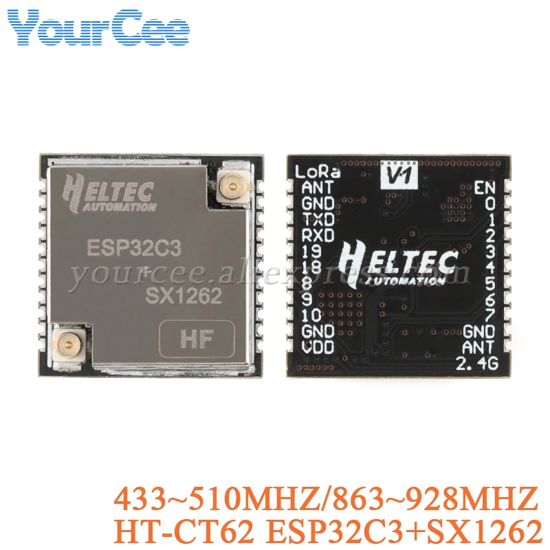HT-CT62 ESP32C3 SX1262 Bluetooth-совместимый BLE LoRa LoRaWAN зел беспроводной модуль Wi-Fi 433-510 МГц 863-928 МГц