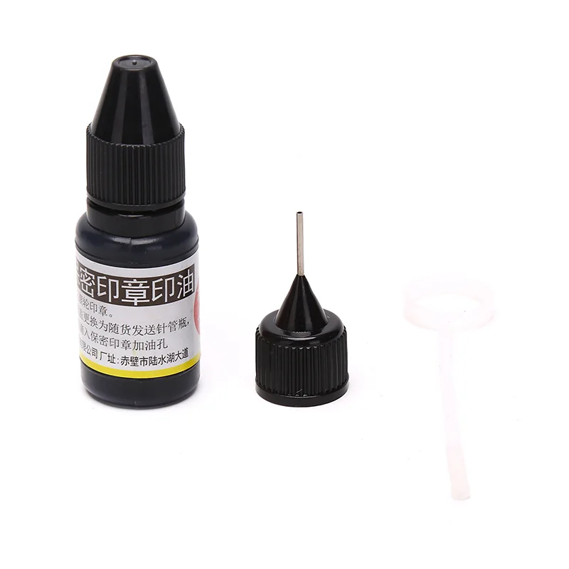10ml Refill Ink Black Ink For Identity Guard Theft Protection Roller Stamp Photosensi Black Ink Consumables Stamp Material