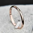 Простые обручальные кольца из титановой стали под розовое золото, антиаллергенные, гладкие, для мужчин и женщин, бижутерия, подарок для женщин, обручальные кольца