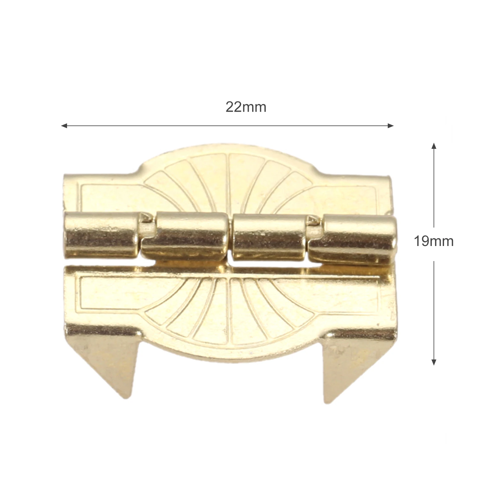 10pcs Metal Cabinet Door Hinge with 4 Legs for Jewelry Wooden Box Wardrobe Furniture Decoration Hinges 22*19mm Gold images - 6