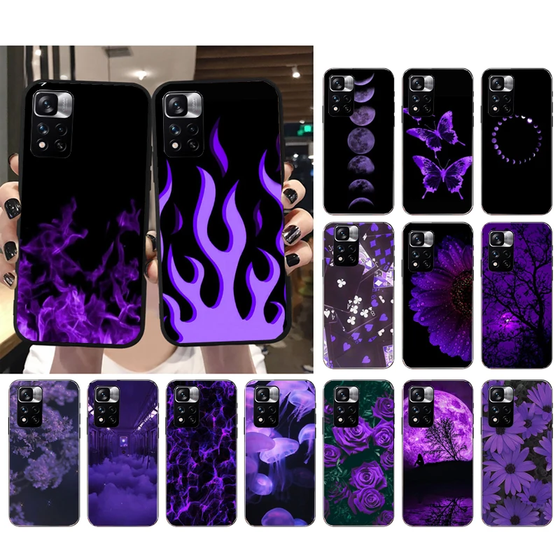 

Phone Case For Xiaomi Redmi Note 12Pro 11 11S 11T Pro 10 9Pro Note10S Redmi 10 9 10C 9C Purple Aesthetic Case