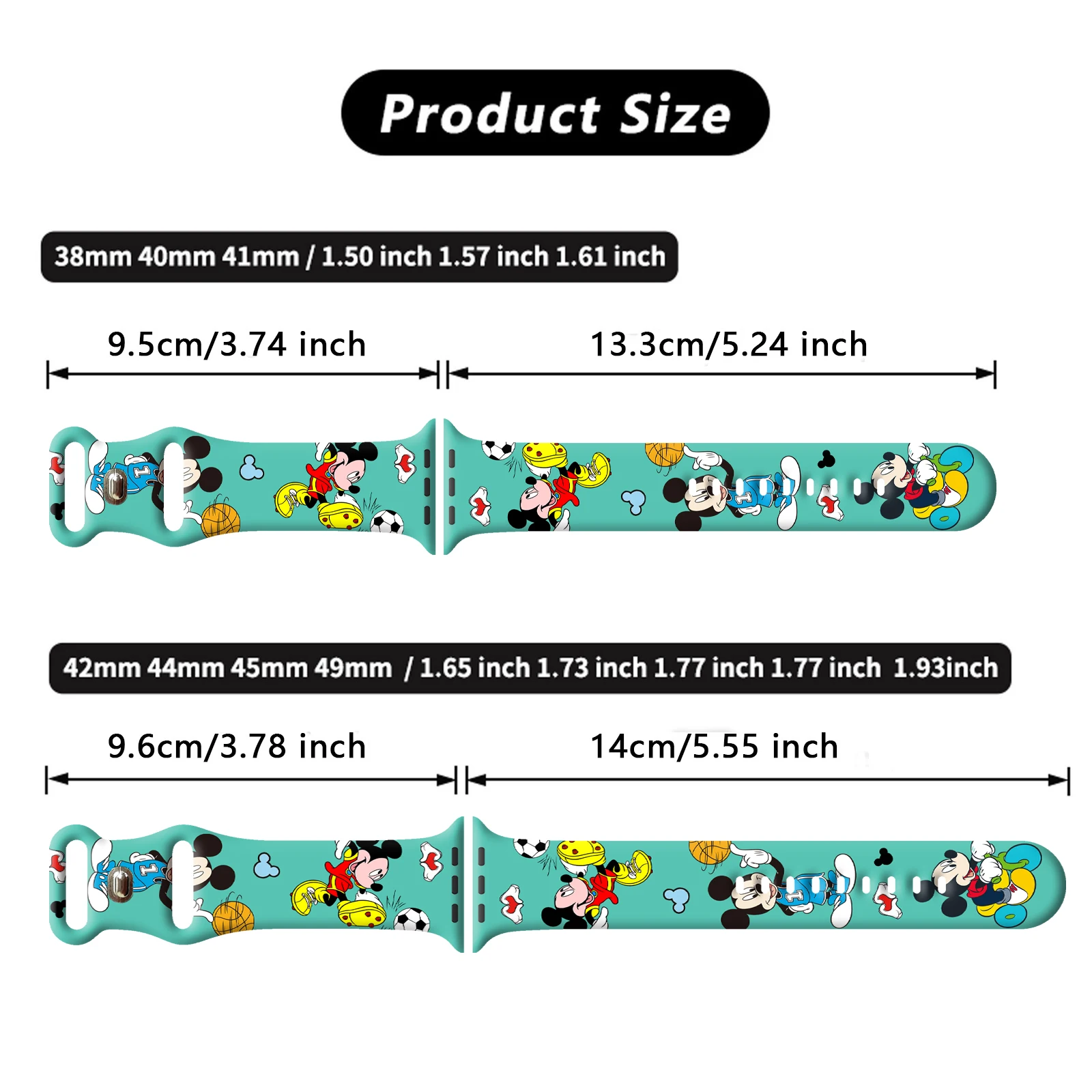 Силиконовый ремешок Disney Naughty для Apple Watch