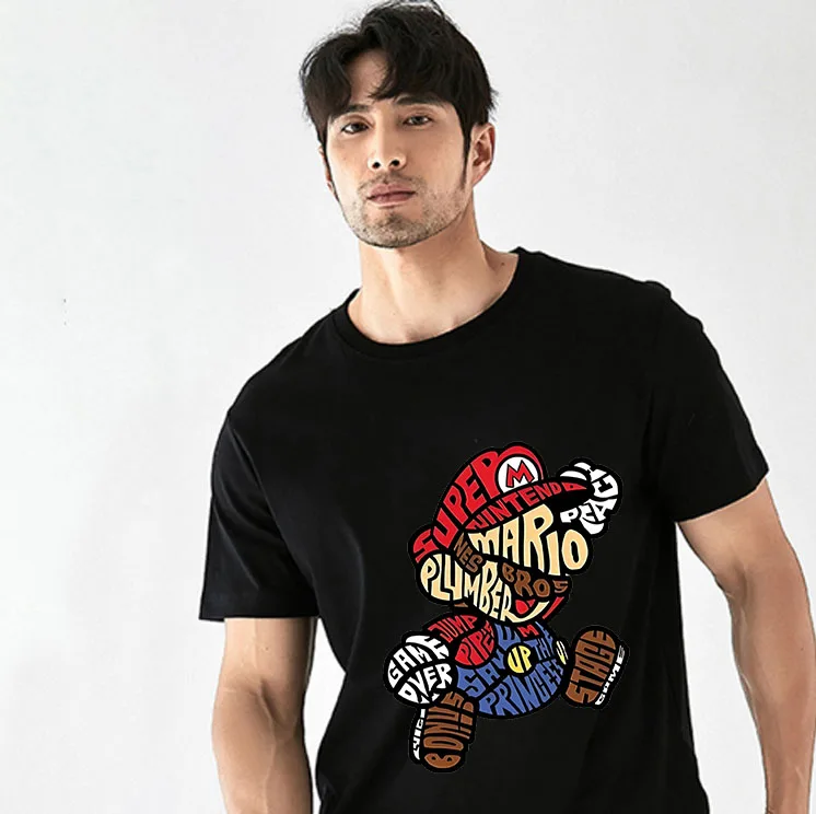 Мужская одежда Супер Марио 2025 женские футболки принцессы персикового цвета