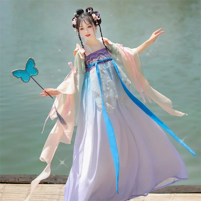 NT137 оригинальный женский ханьфу Тан китайский ветер весенне-летний костюм супер