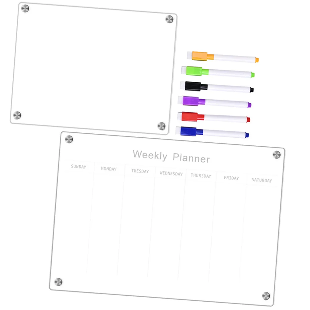 

Acrylic Fridge Refrigerator Blank Dry Erase Wall Clear Calendar Small Boards Blank Fridge Message Memo