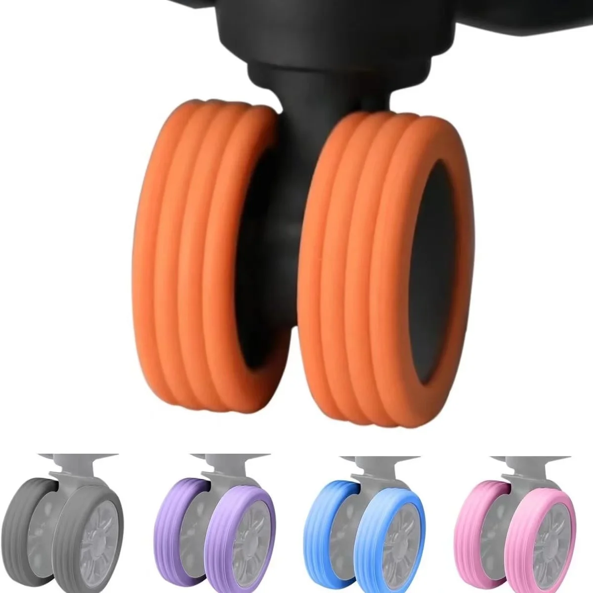 

Luggage Wheels Protector Silicone Luggage Accessories Wheels Cover For Most Luggage Reduce Noise For Travel Luggage Suitcase