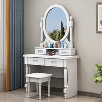 american simple solid wood dressing table light luxury small family mini 1m dressing table white multifunctional storage bedroom