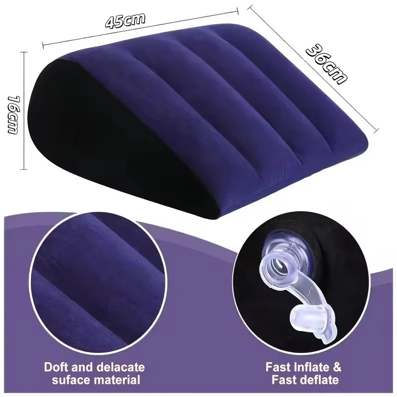 

Надувная Клиновидная Подушка Для Путешествий, Для Поддержки Спины И Ног, Позиционер Для Йоги, Подушка Для Кемпинга, Прямоугол...