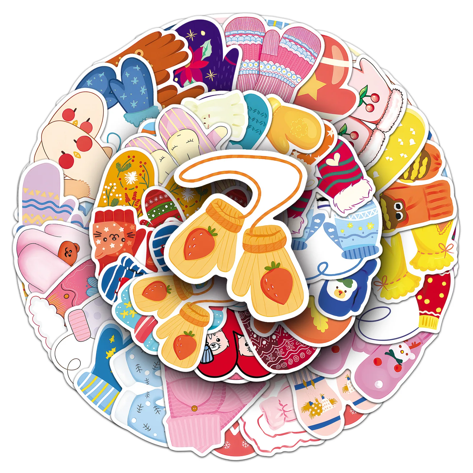 10/30/50 шт. перчатки мультяшные наклейки зимние в стиле граффити теплое украшение