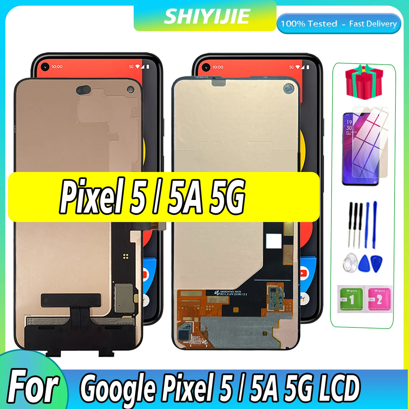 

6.34" Original For Google Pixel 5A 5G LCD Display Touch Screen Pixel 5 lcd Diaplay Pixel 5a LCD Assembly Replacement Digitizer