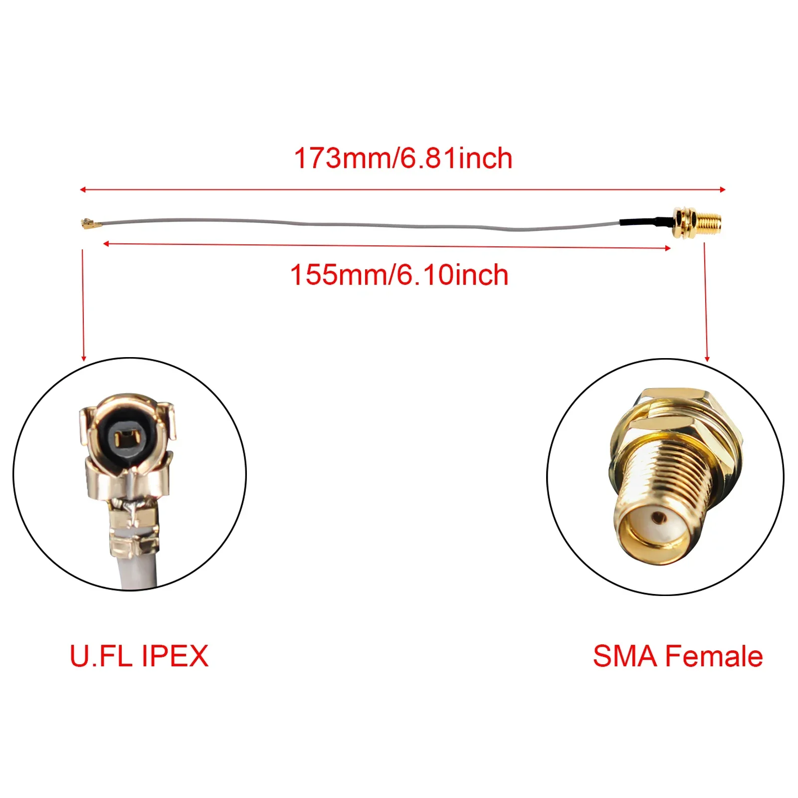 1/2/4 шт. 915 МГц LoRa антенна U.FL IPEX к разъему SMA Pigtail 2dBi подходит для платы ESP32 Lora Lora32u4 II