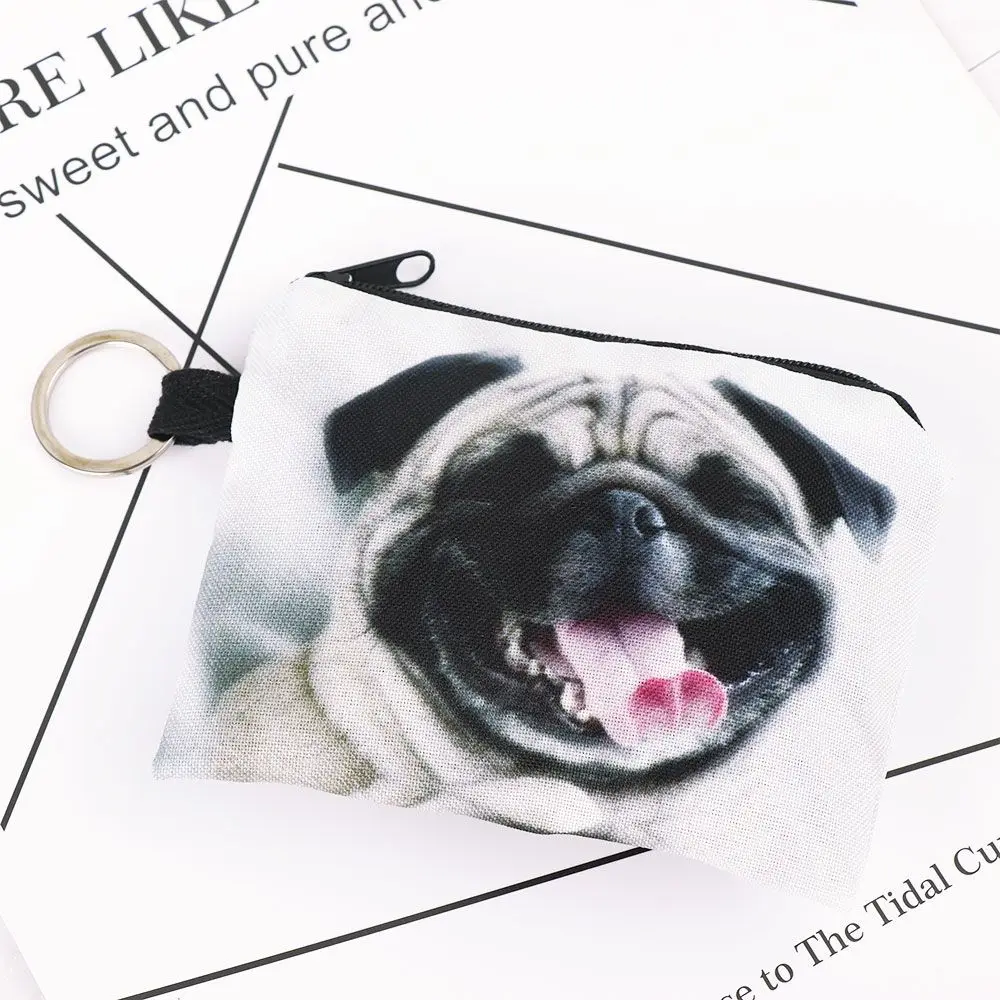

Cute Card Women Pug Dog Design Storage Bag Wallet Coin Purse Key