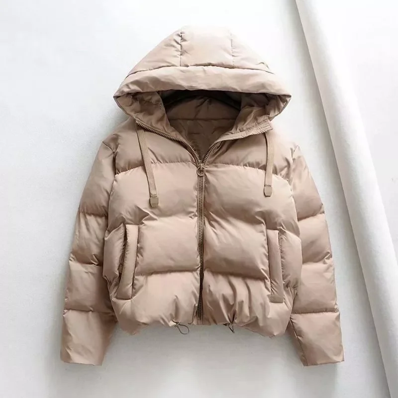 

Cotton Padded Jacket Winter Hooded Parkas Woman Warm Down Jacket Large Size Woman Coat Thicken Women Casual Women Puffer Jacket