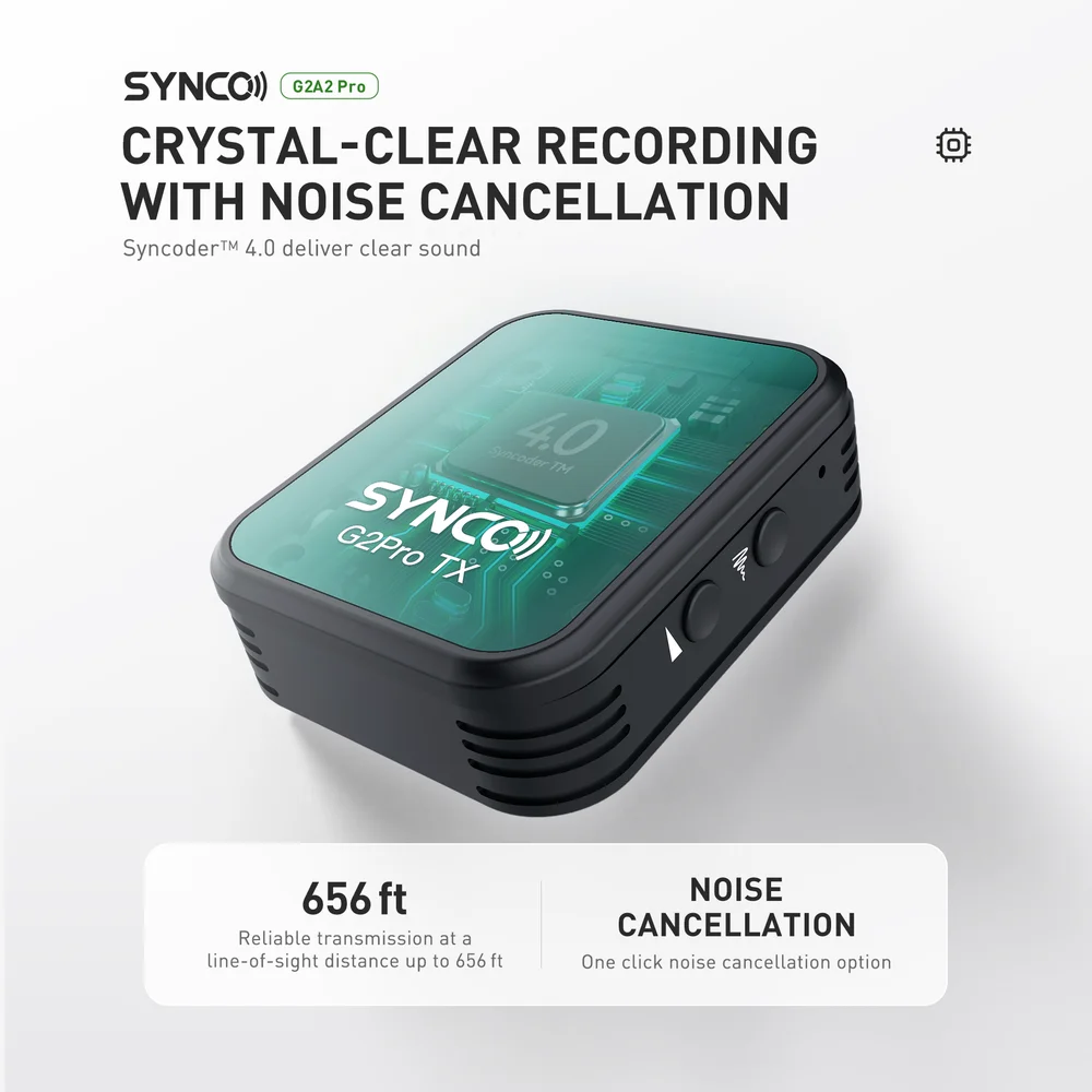 SYNCO G2 A2 Pro 2.4G беспроводной петличный микрофон для YouTube камеры смартфона