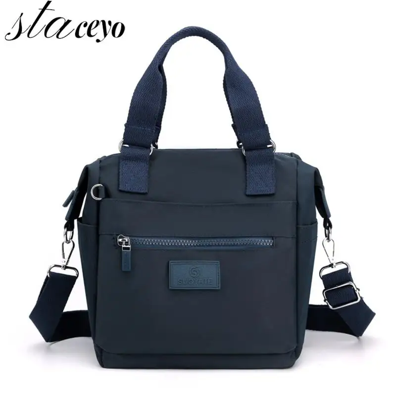 

Женская Повседневная сумка через плечо, однотонная нейлоновая Водонепроницаемая Сумочка, повседневный вместительный дорожный мессенджер ...