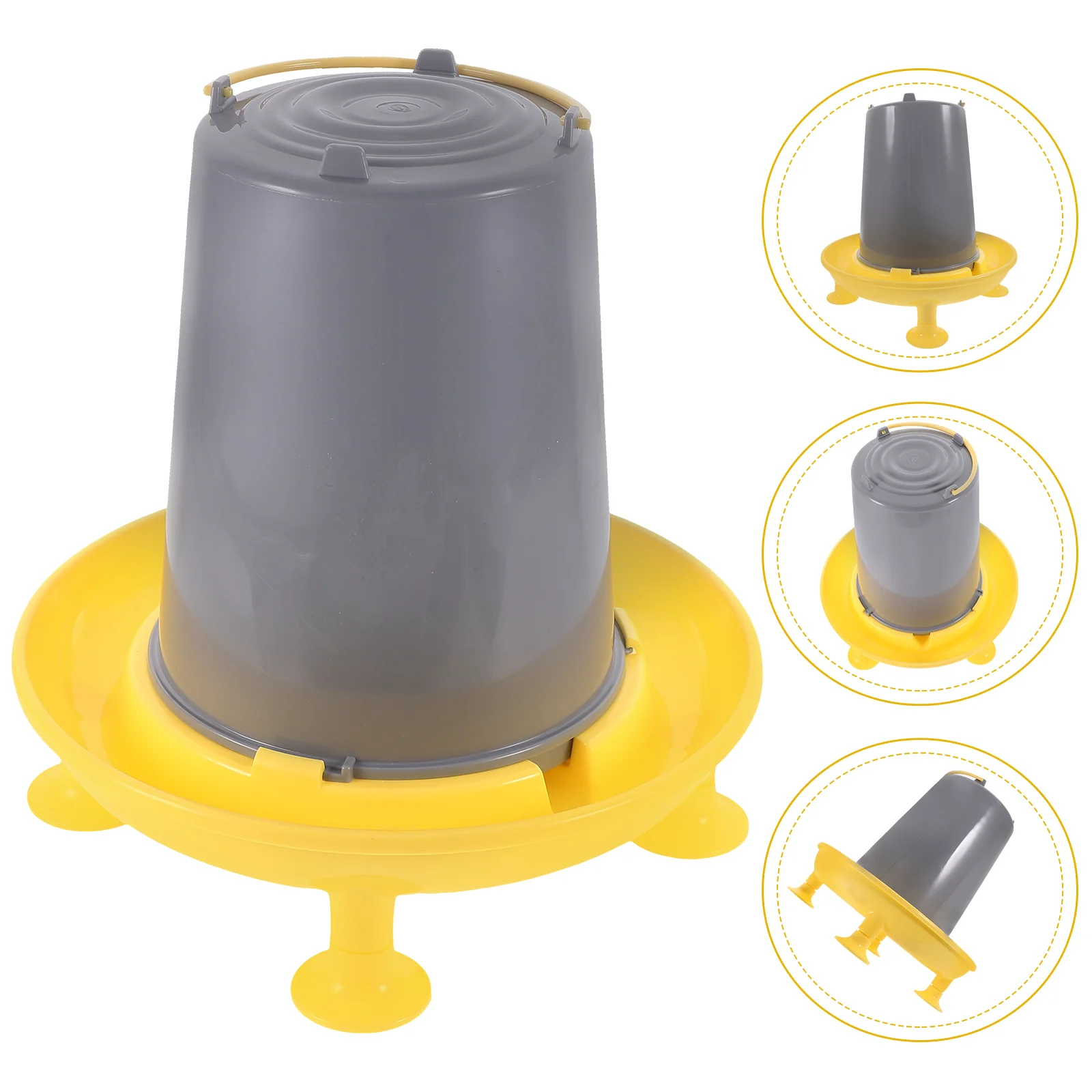 

Drinking Fountain Plastic Containers Chicken Food Feeding Dispenser Poultry Cage Troughs Bird Feeder Supplies Feeders Automatic