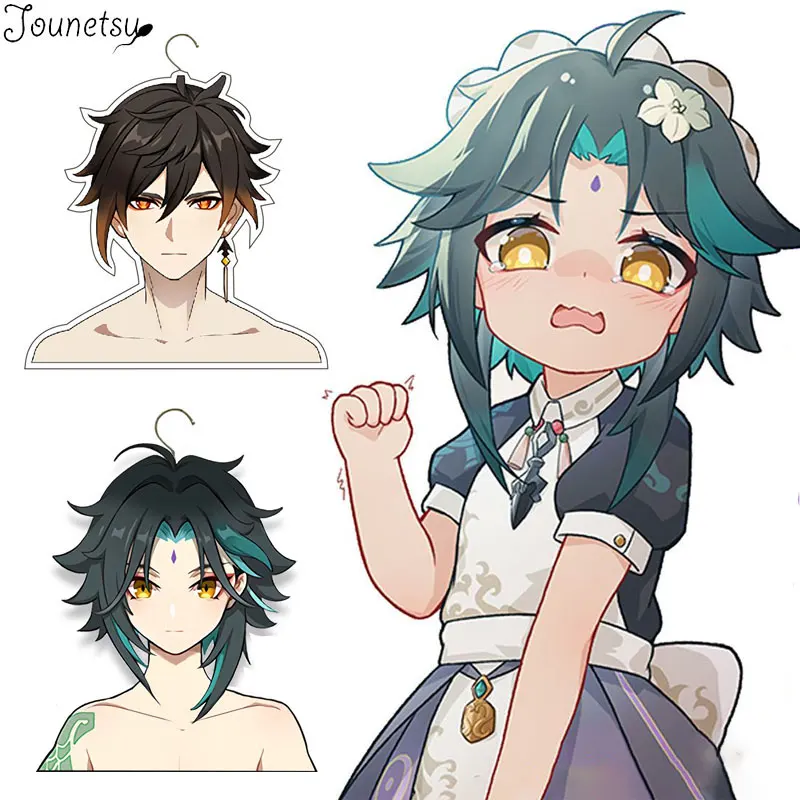 Genshin Impact Clothes Hangers Anime Model Toys Zhongli Xiao Figure Clothing Hanger for Shirts Cosplay Costume Laundry Hanger