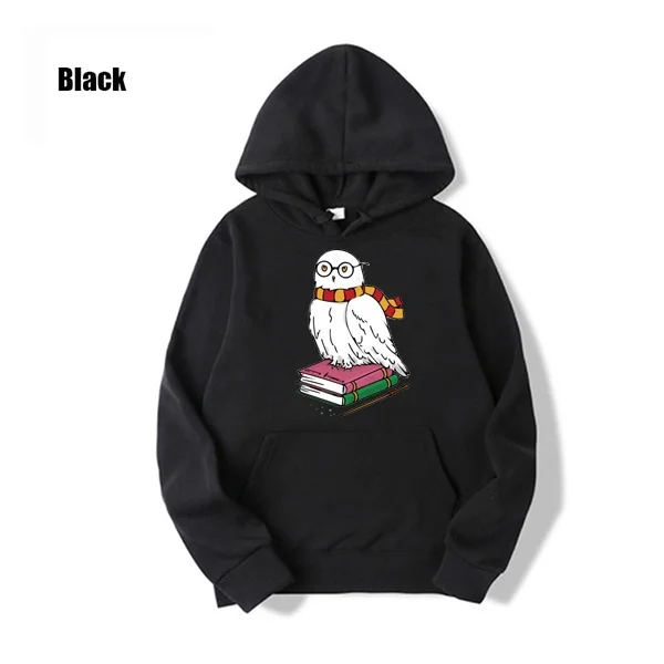 

New Trendy Unisex Hooddie Printed hHHogwarts Alumni BOOK Titles Solid Color Loose Pullover Autumn Casual Top