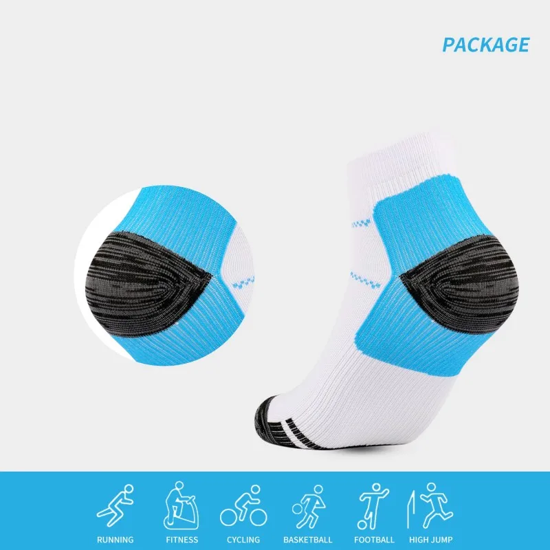3pairs Brothock Plantar Fascia Compression Socks Gift for Men Women Sweat-absorbent Deodorant Breathable Sports Pressure Socks