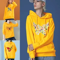 spring autumn woman casual sweatshirts harajuku pretty butterfly printed korean casual loose long sleeved tops pullovers clothes