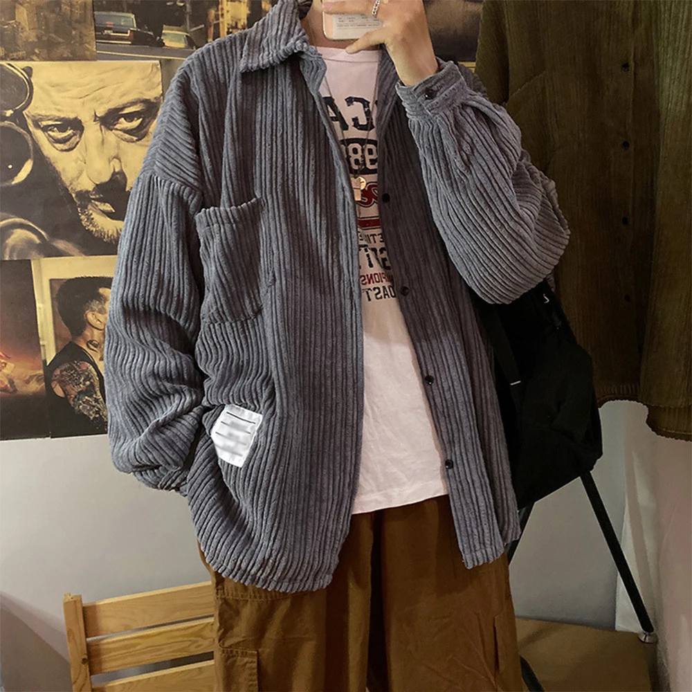 Autumn Shirts for Mens Manga Designer Clothes Blouses Korean Clothes Button Up retro Shirt Hippie Cardigan Japanese Long Clothes