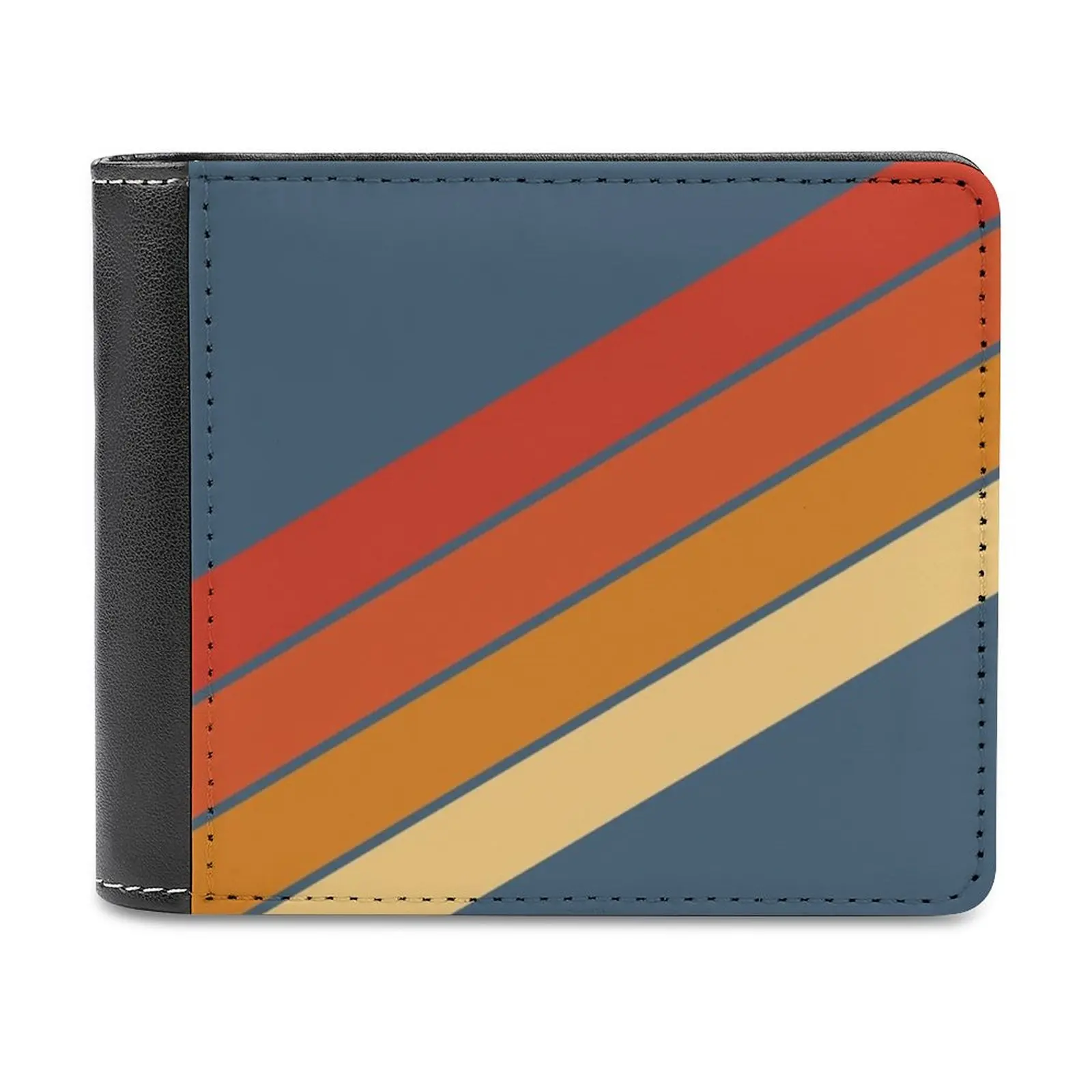 

Винтажный кожаный бумажник в полоску в стиле 70-х годов