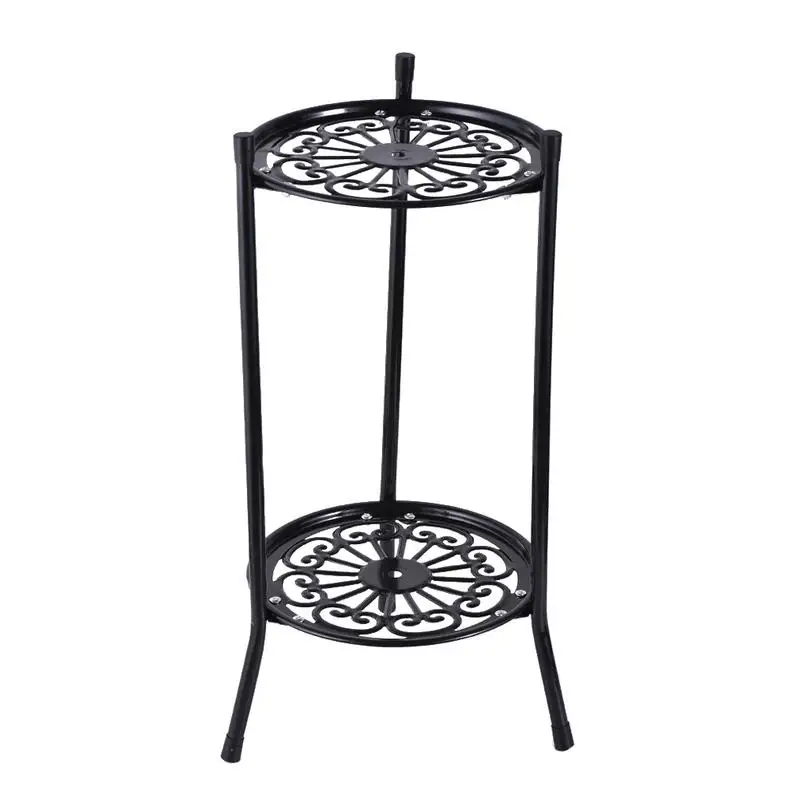 

European Simple Style Wrought Iron Landing Flower Racks MultiTier Wrought Iron Stand For Balcony Room Shelf Bedroom Holder