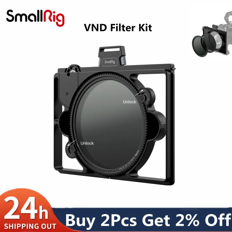 

SMALLRIG VND Filter Kit,Featuring 8 Stops,Variable Neutral Density Including 2 CPL Detachable Magnetic Circular-Polarizing Lens