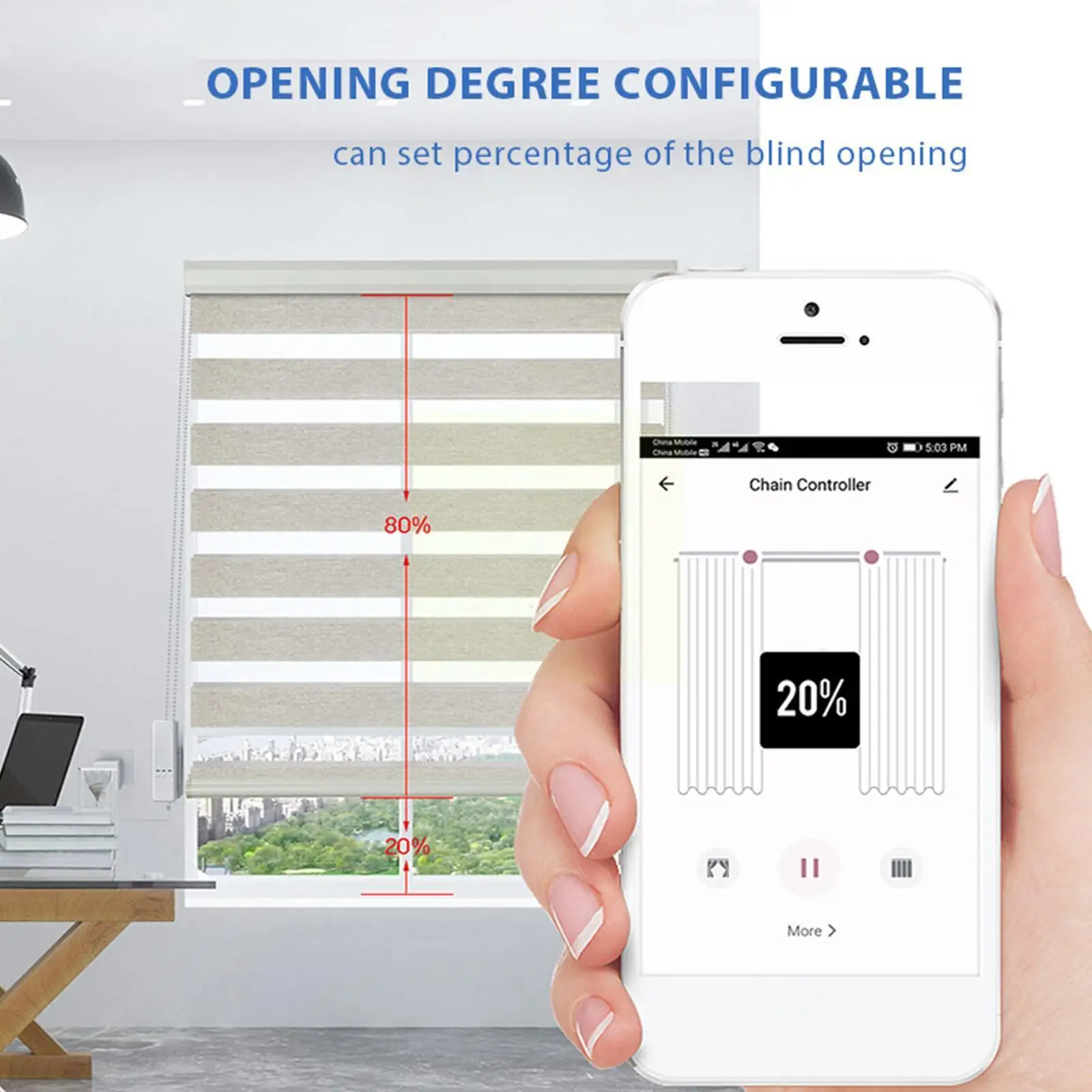 

Wifi Tuya Diy Motorized Chain Roller Blinds Shade Electric Control Shutter Alexa Motor Curtain Drive Hom K6b7