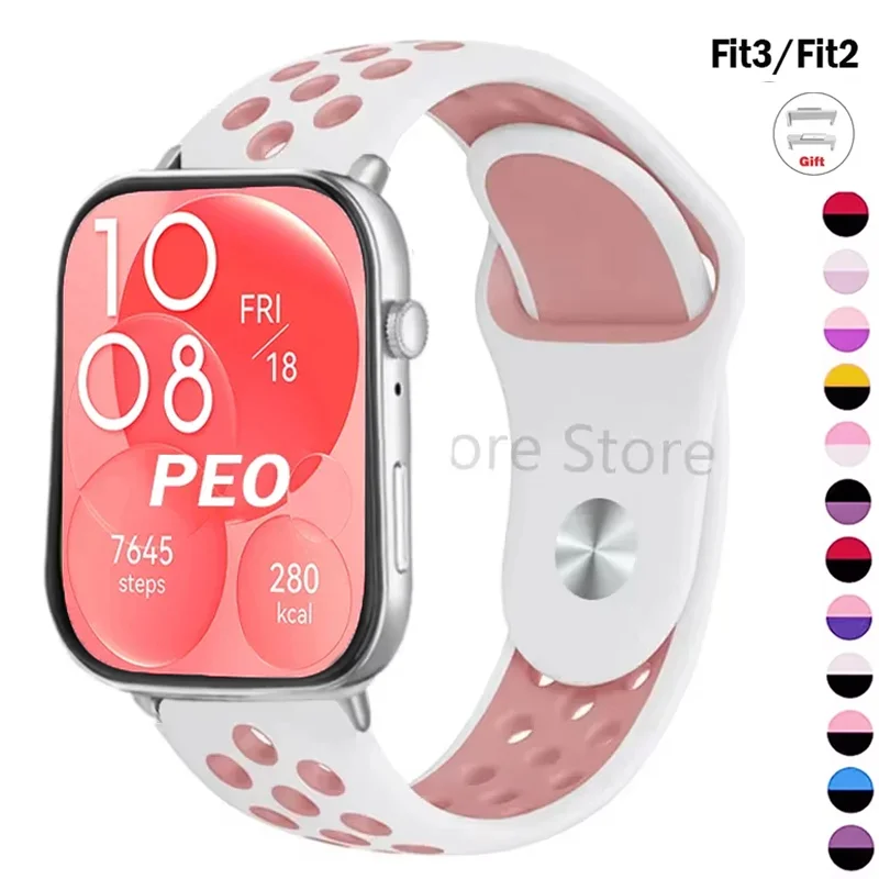 Ремешок силиконовый для Huawei Watch Fit 3 сменный спортивный Воздухопроницаемый